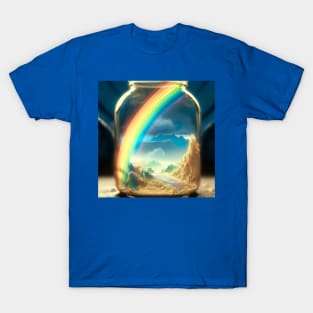 Rainbow in a Jar - River Valley Dall-E AI Art T-Shirt